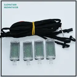 LED Footwell Light & Cable 3AD947409 For Golf MK5 MK6 Passat B6 7 A4 A6 A8 3AD947409 8KD947415B 8KD 947 415 B