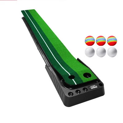 Ball Return 2.5M/3M Indoor Golf Putting Trainer Portable Golf Practice Putting Mat Golf Putter Green Trainer With Color Box