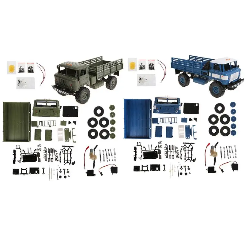 WPL B-24 KIT Remote Control Military Truck DIY Off-Road 4WD B24 RC