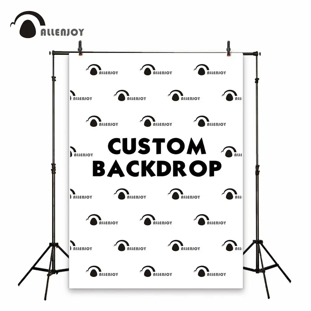 Allenjoy customize backdrop background size kids birthday party baby shower wedding photozone logo wall banner photography link