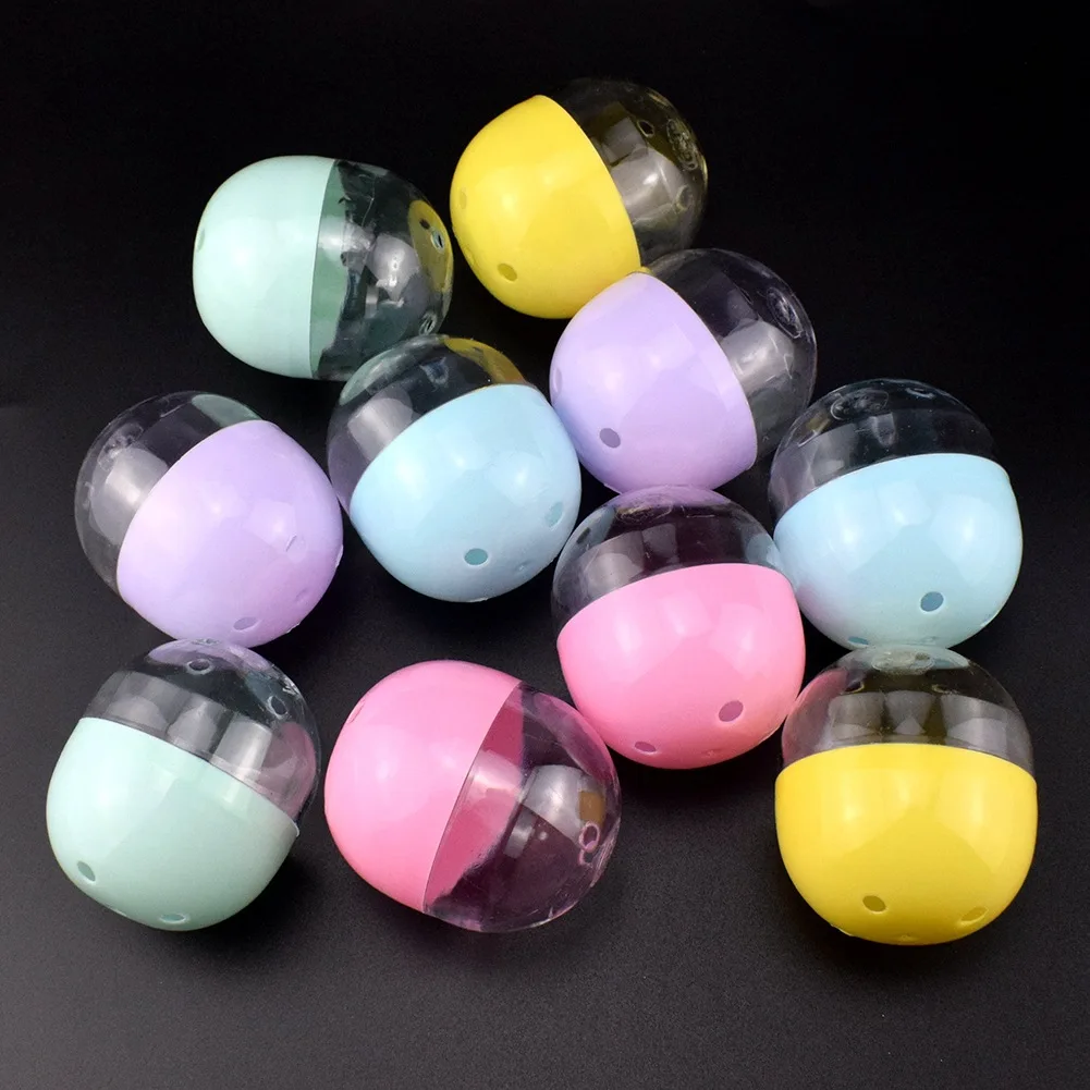 10pcs 47*55M Macaron Color Oval Gashapon Shell Gashapon Machine Plastic Shell