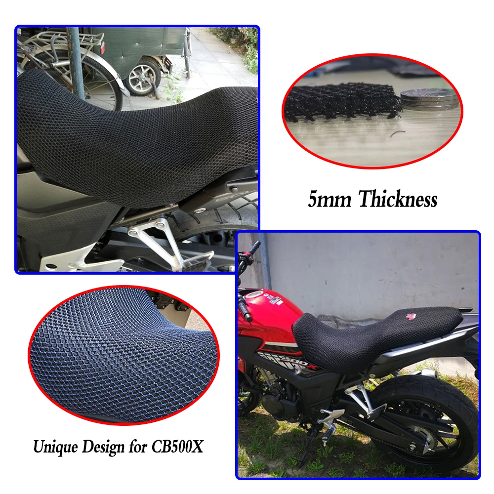 CB 500X Rally Bike Motorcycle Mesh Seat Cover Cushion Pad Guard Insulation Breathable Sun-proof Net For Honda CB500X CB500 X