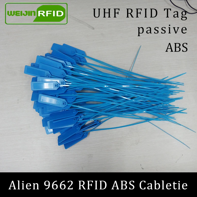 Rfid-метка UHF ABS кабельный галстук Alien 9662 EPC6C 915 МГц 868 м 860-960 МГц Higgs3 92*28*3,5 мм, дальность, смарт-карта, пассивные RFID-бирки