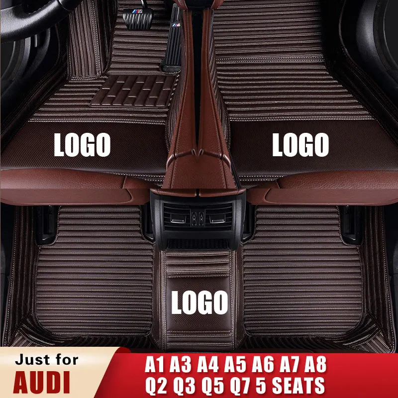 

Custom Car floor mats for Audi A1 A3 A4 A5 A6 A7 A8 Q2 Q3 Q5 Q7 5 seats Avant allroad Convertible quattro Auto Trunk mats