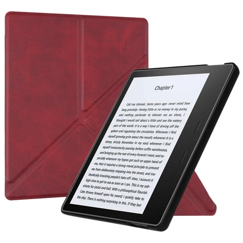 Origami Stand Case for Kindle Oasis 9th/10th Generation e-Reader - PU Leather Smart Cover with Auto Wake/Sleep