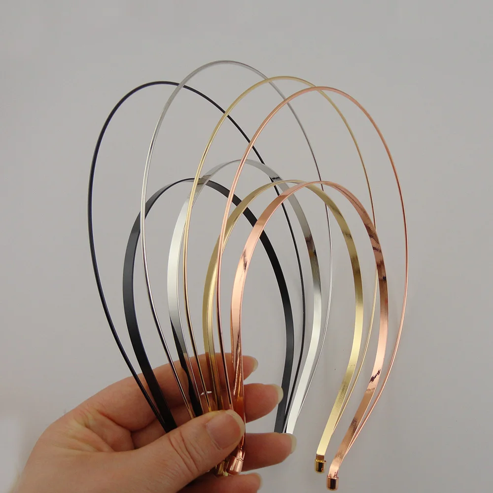 Black/Silver/Rose Golde/Golden Two Layers Double Wires Metal Hair Headbands Goddess Aura Hairbands Tiara Crown Hair Hoops DIY