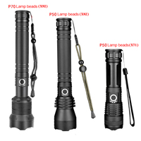 X71 X82 X92 Powerful Flashlight Super Bright USB Zoom Tactical Torch 18650 or 26650 Rechargeable battery hand light telescopic