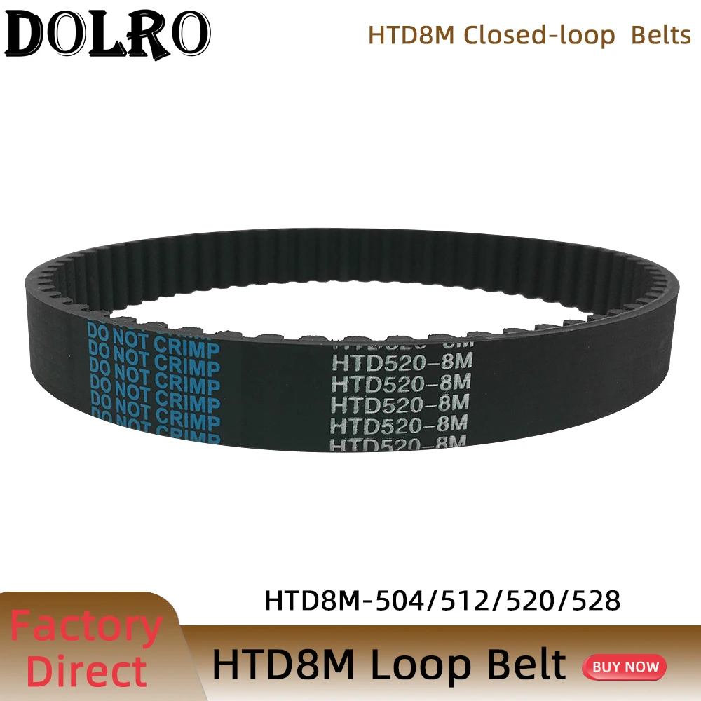 

HTD 8M synchronous belt C=504/512/520/528 width 15/20/25/30/40/50mm Teeth 63 64 65 66 HTD8M Timing Belt 504-8M 512-8M 520-8M