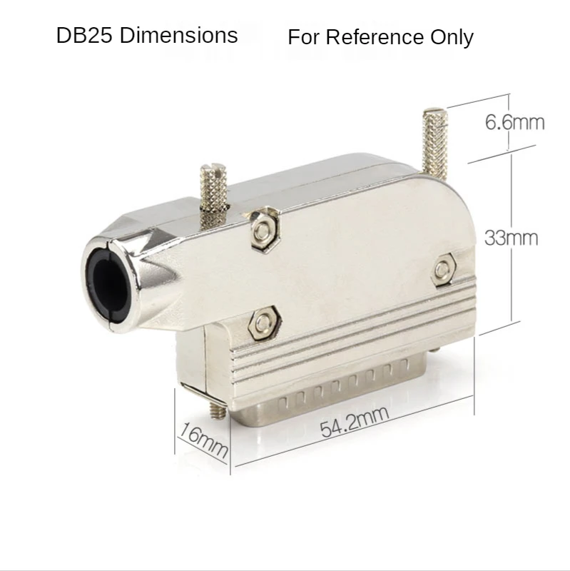 DB25 90 degree elbow housing male female connector 25 pin connector 90 degree outlet housing elbow computer components