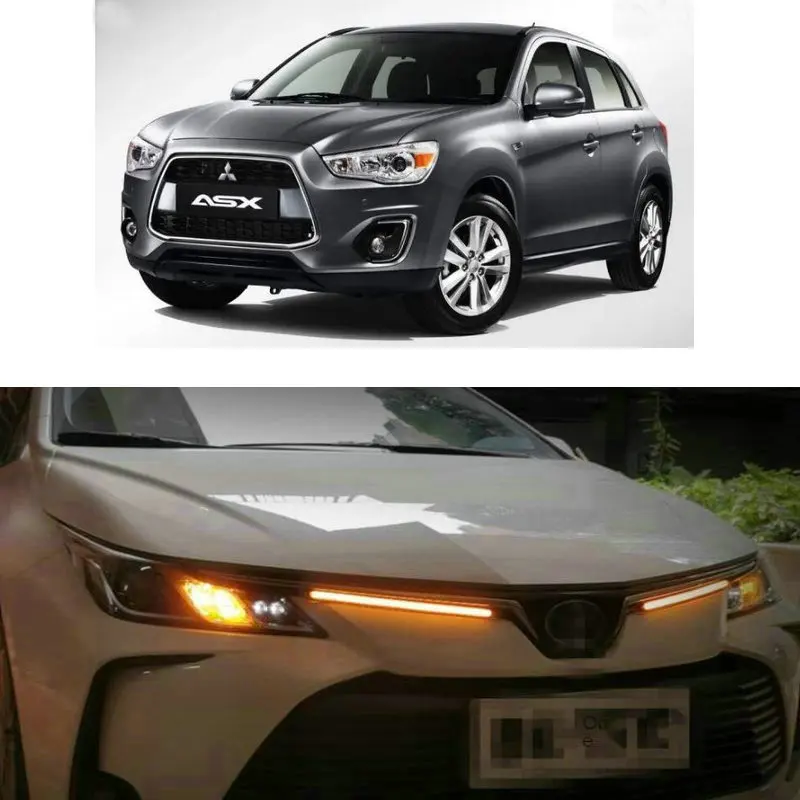 

LED Daytime Running Light DRL Turn Signal Lamp For mitsubishi asx lancer outlander l200 lancer 10 Canter Grandis Pajero I-Mie