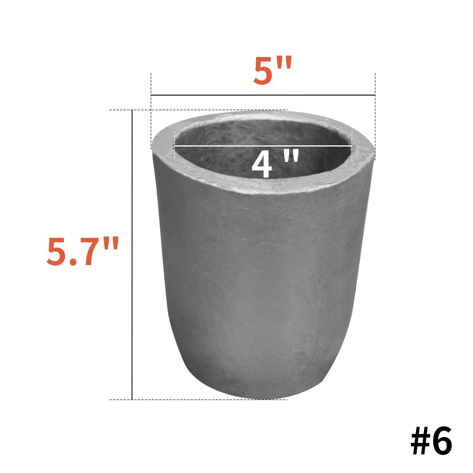 Silicon Carbide Graphite Crucibles Cup Mould Melting High-temperature Resistance for Aluminum Gold Silver Copper Casting Tools