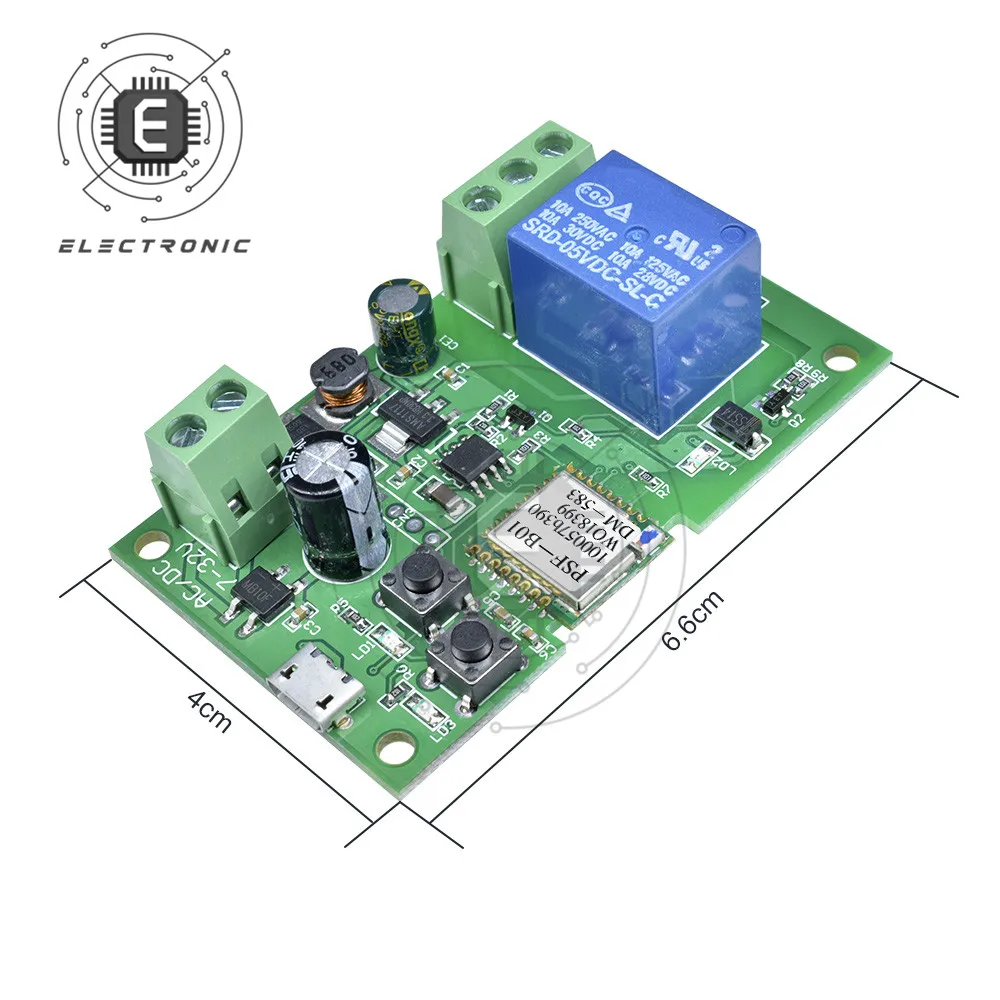 USB 5V DC 7-32V Ewelink Pro Single-channel Electric Self-locking WiFi Remote Control Relay Switch Relay Module