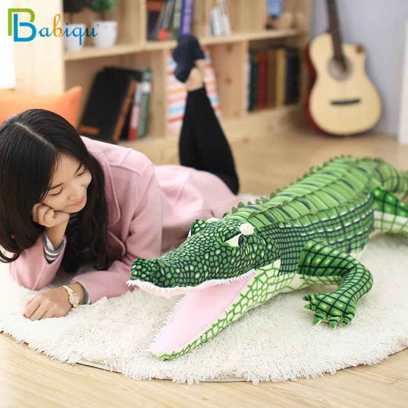 105/165cm Animal relleno de la vida Real de cocodrilo de peluche de juguete simulación de cocodrilo muñecas Kawaii Ceative almohada para regalos de Navidad para niños