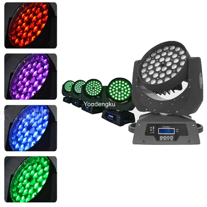 4 pcs moving head wash zoom 36x15 rgbwa 5in1 led zoom moving head dj party wedding christmas light