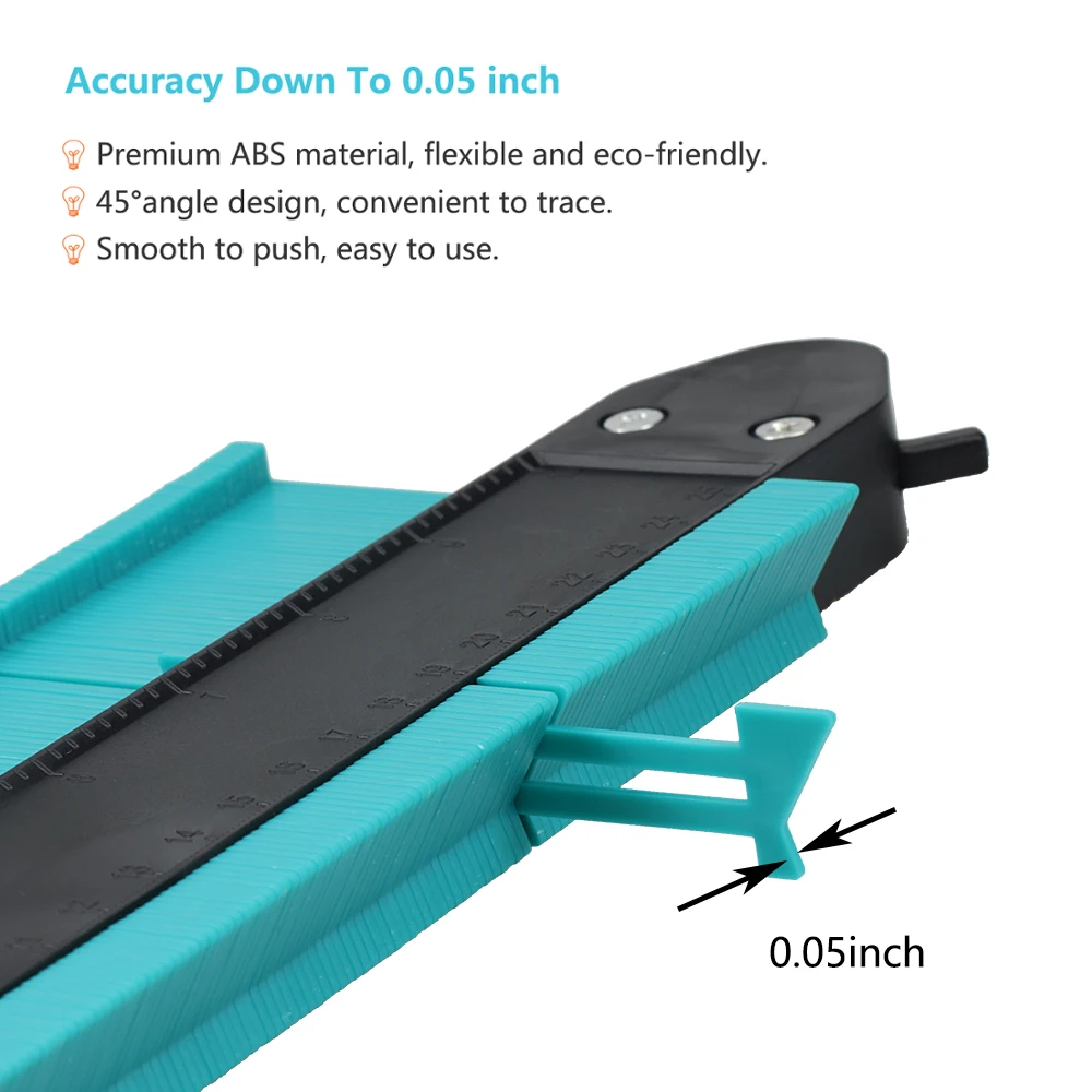 Multifungsi Mengukur Penguasa Contour Gauges Tidak Teratur Profil Copy Gauge Skala Stensil Template Kayu Profil Gauge Alat