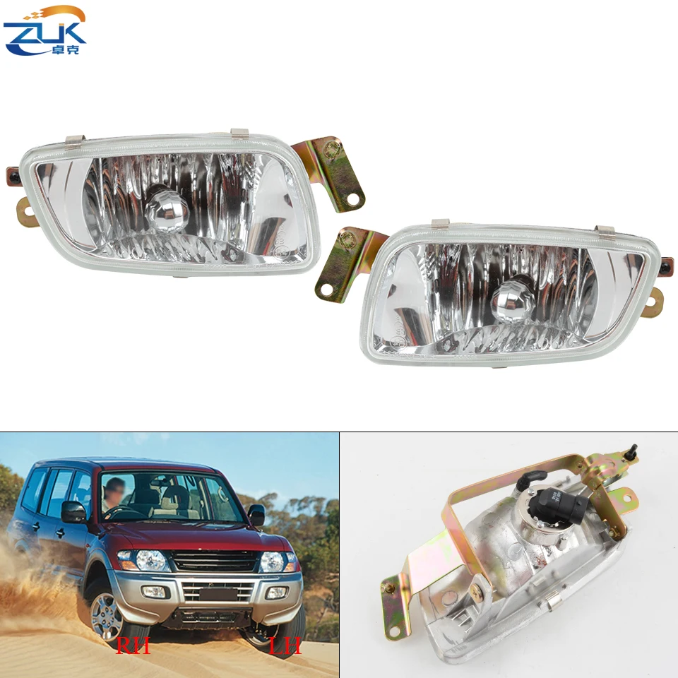 ZUK Car Front Bumper Fog Lamp Fog Light Driving Light Lamp For MITSUBISHI PAJERO Montero 2000 2001 2002 2003 V73 V75 V76 V77 V78