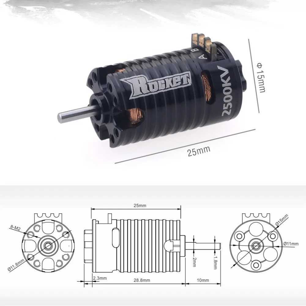 Surpass Hobby Brushless Motor MINI 1410 2500KV 3500KV 5500KV 7500KV 9500KV With 18A ESC for Kyosho DRZ 1/24 1/28 1/32 RC Car