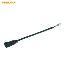 FEELDO Car Radio Audio 4Pin Conector Changer Port Adapter for Volkswagen BORA Sagitar Magotan Touran Octavia USB Cable Transfer