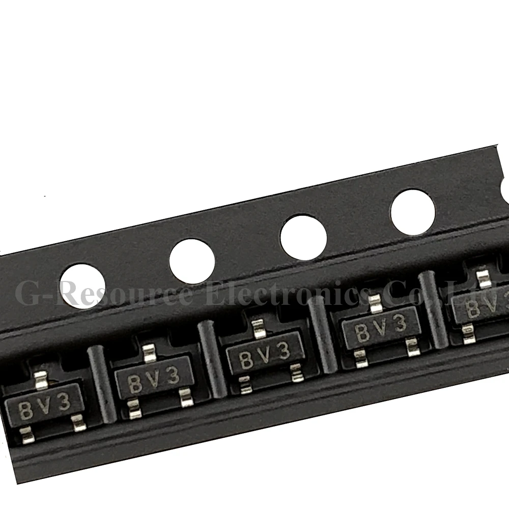 (100Pcs) 2SB624 SOT-23 SMD PNPคริสตัลTriode 0.7A/25Vท่อLocator (เครื่องหมายBV3)