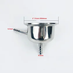 Tri-clamp Reducer With Air Connector 2''(51mm) OD64 *