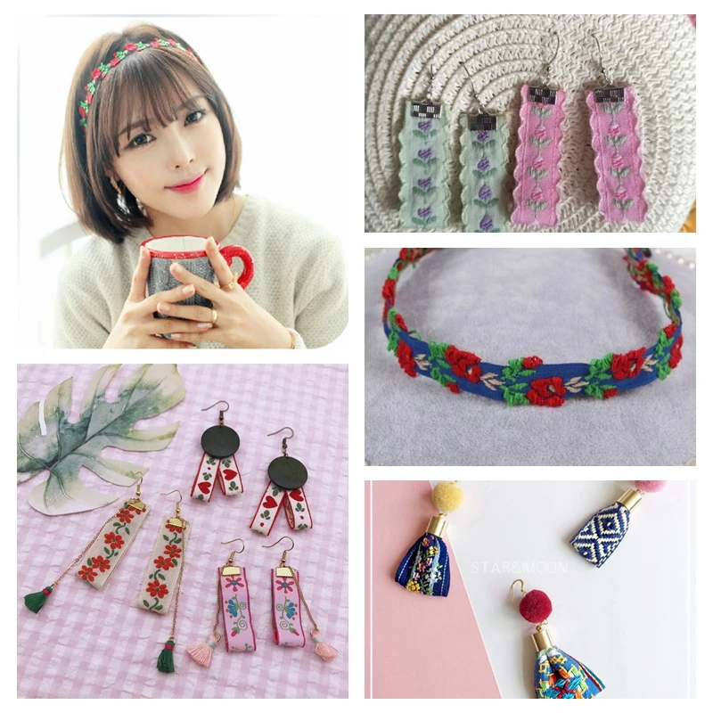 10 ساحة/مجموعة الفراولة حزام التطريز الدانتيل شريط تقليم الزخرفية اليدوية تنورة الملابس النسيج 1.5 سنتيمتر اكسسوارات