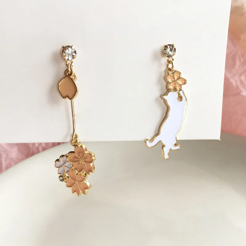 Chinese Style Folding Fan Crane Carp Lotus Asymmetrical Long Tassel Dangle National Style Earrings for Women Jewelry Gift