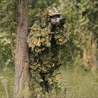 Hunting clothes New 3D maple leaf Bionic Ghillie Suits Yowie sniper birdwatch airsoft Camouflage Clothing jacket and pants