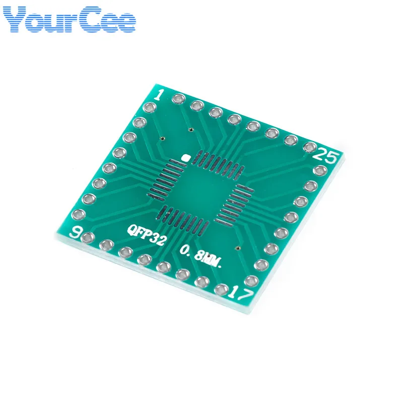 10pcs/2pcs LQFP32 SSOP32 Adapter Converter Plate 0.8mm Pitch Transfer PCB Pinboard SMD to DIP Socket IC Test Board