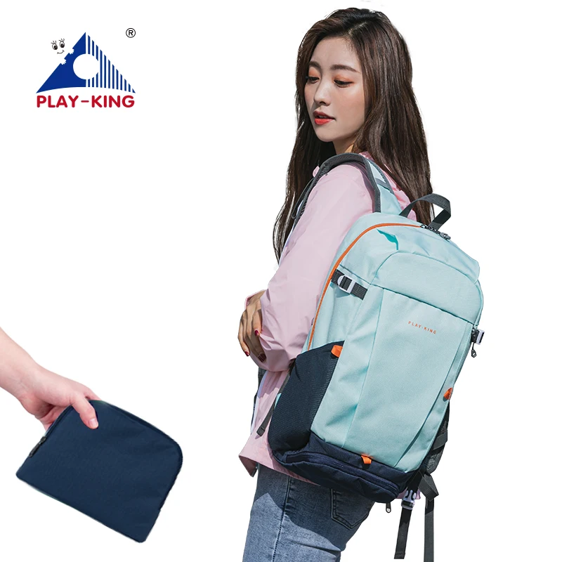 Playking new style foldable backpack hiking travel outdoor sport gym light weight folding woman shoulder bag