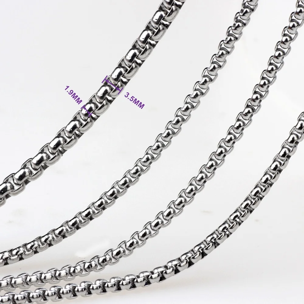 2.5MM/3.5MM stainless steel pendant chain with real gold plated chain DIY anklet necklace bracelet jewelry making thank you