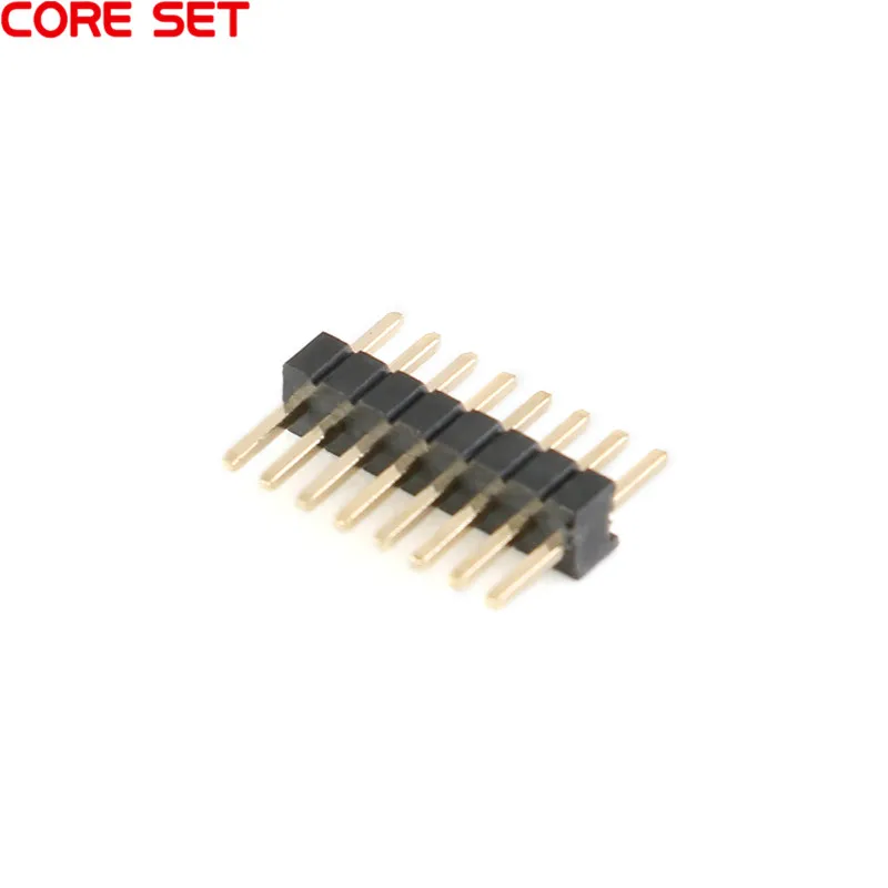 10pcs 1.27mm 1*2/3/4/5/6/7/8/10/12/20/40/50 Pin Header Male Pitch 1.27 Single Row Pin Header Strip Gold Plated Copper Connector