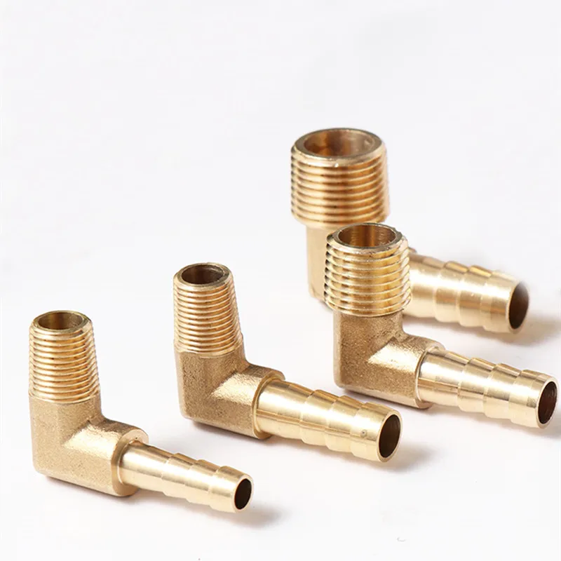 Pagoda connector 6 8 10 12 13 14 16mm hose barb connector tail thread 1/8 1/4 3/8 1/2 3/4 1BSP thread Brass Pipe Fittings Elbow