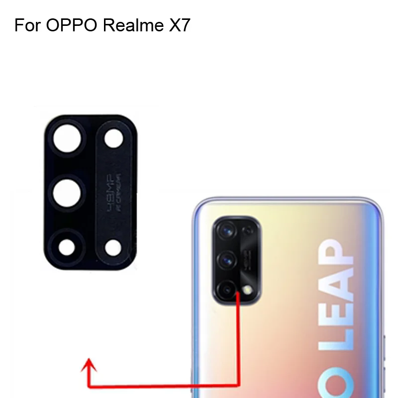 

2PCS For OPPO Realme X7 Replacement Back Rear Camera Lens Glass Parts For OPPO Realme X 7 test good RealmeX7 Glass lens