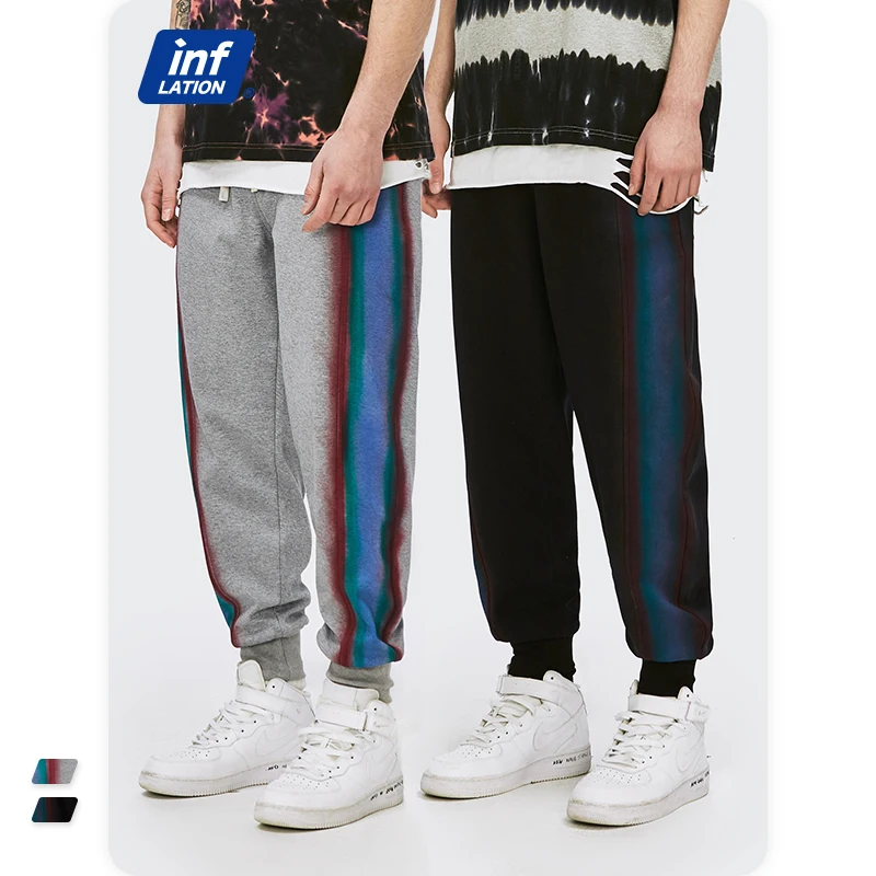 INFLATION Streetwear Mens Hip Hop Pants Fashion Casual French Terry Jogger Pants