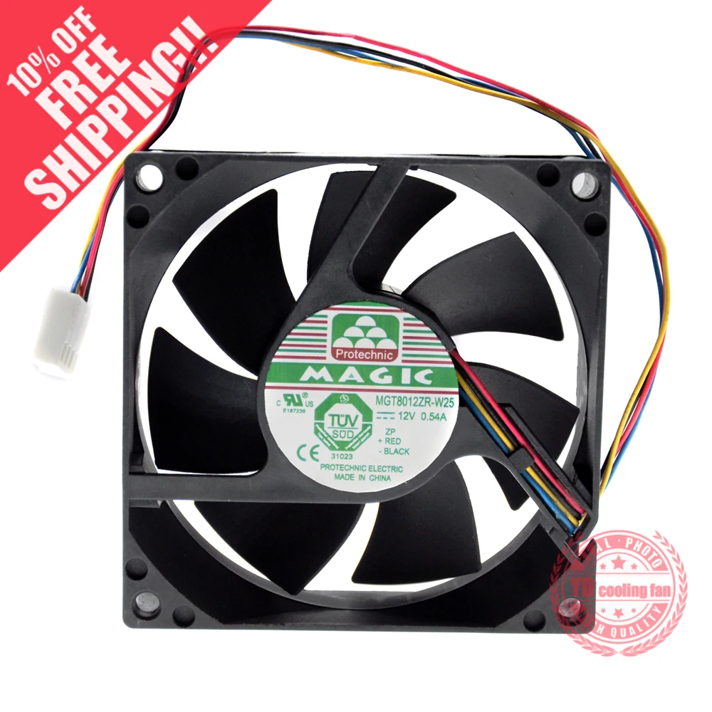 

Protechnic Magic MGT8012ZR-W25 8cm 12V 0.54A 4lines Hydraulic cooling fan