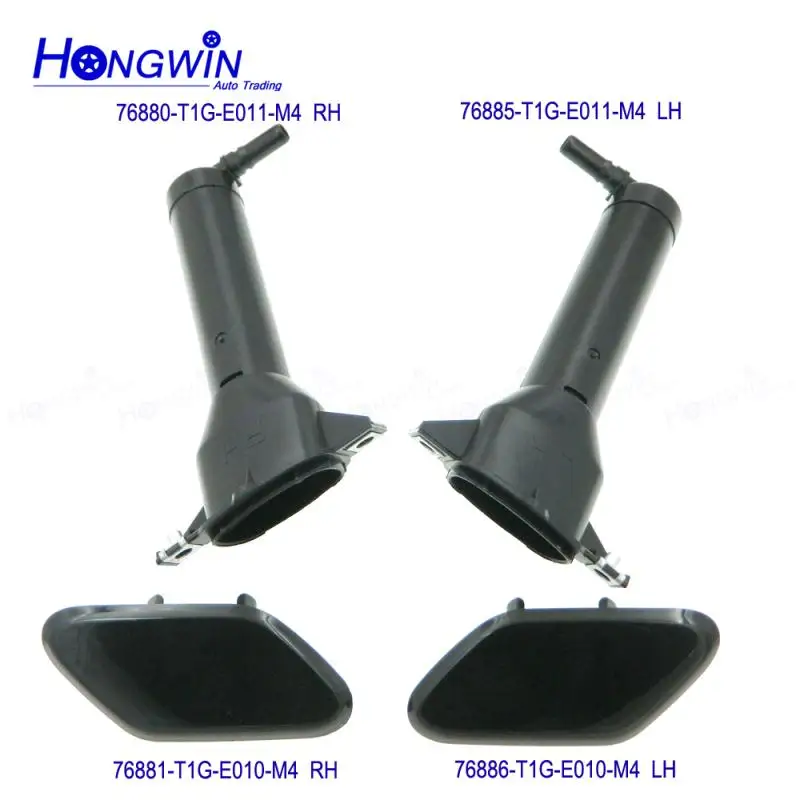 Front Right&Left Headlamp Headlight Washer Spray Nozzle Cover Cap For HHonda CRV 2012-2017 76880-T1G-E011-4M 76881-T1G-E010-M4