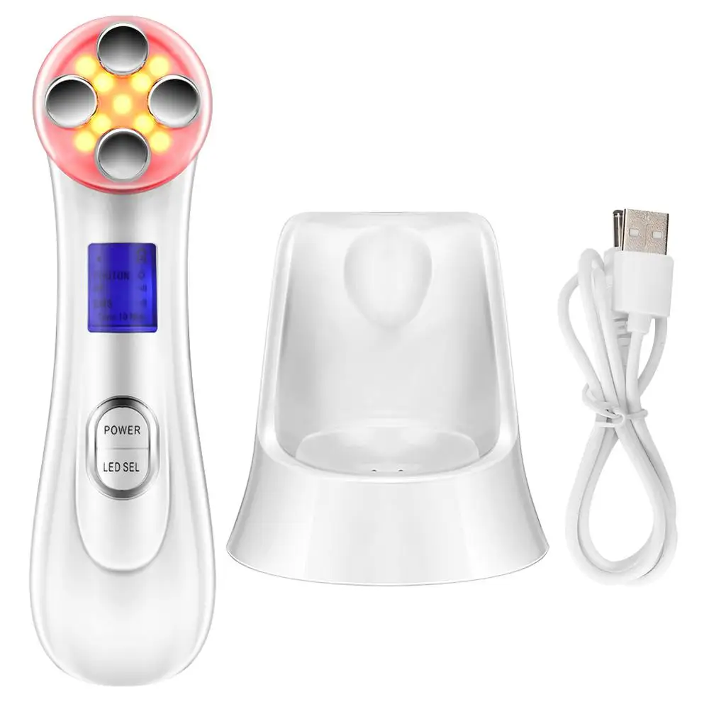 LED Multi-Function Electric Facial Massager Lifting Tight Micro-current Face Thin Tender Skin Wrinkle Care Whitening Instrument