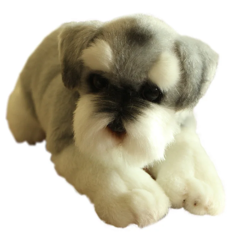 

Simulation dog Schnauzer plush toy cartoon doll birthday gift for children gifts creative decoration