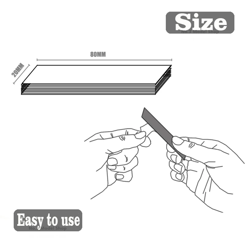 Mswz กระดาษทรายกาวตัดตายพร้อมกาวด้านหลังชุด5กล่องสำหรับ GUNDAM ทหารโมเดลทำงานอดิเรก DIY เครื่องมือ