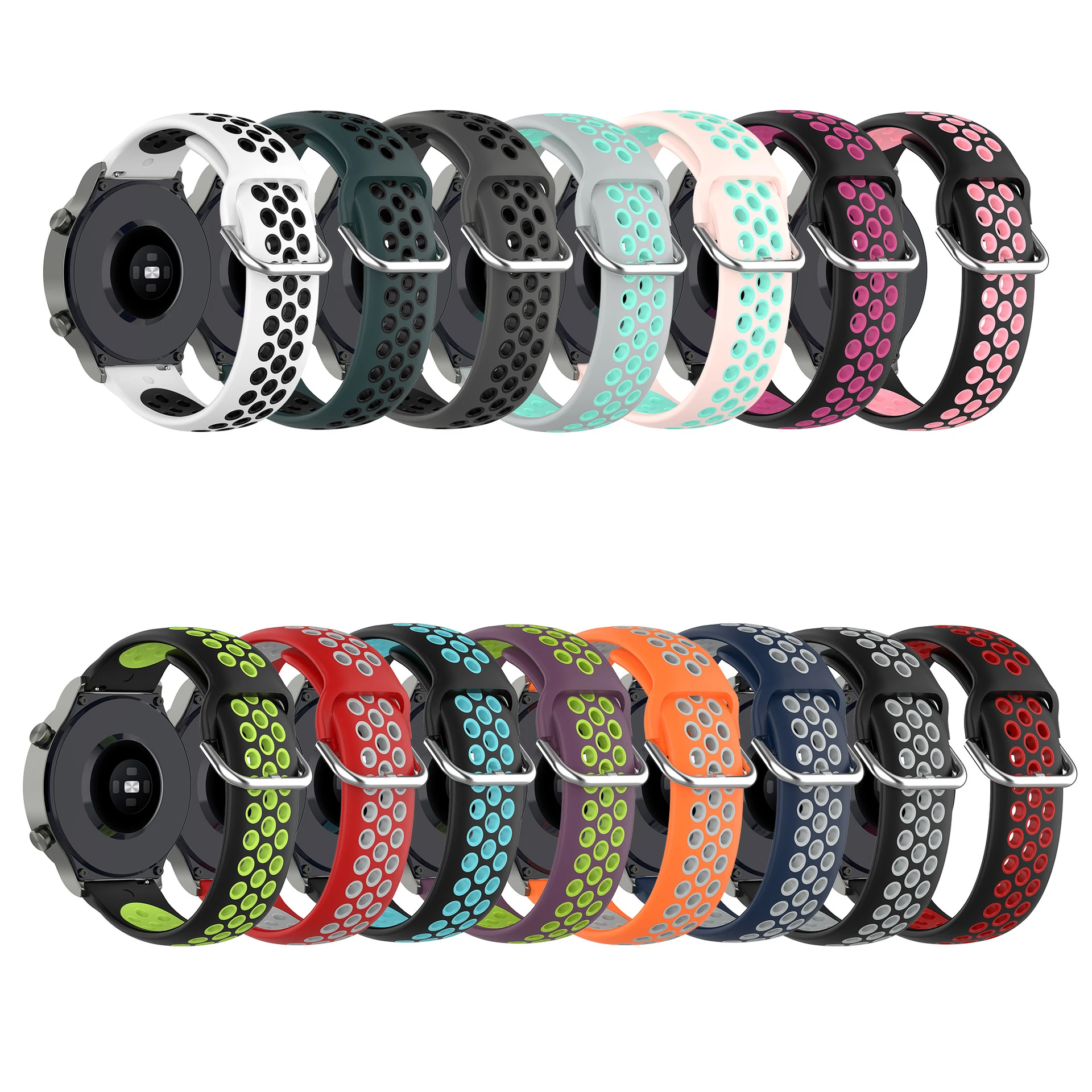 Garmin Venu 2 용 손목 스트랩 Vivoactive 4 3 Venu SQ Forerunner 158 55 245 245M 645 용 실리콘 팔찌, 스포츠 스마트 시계 밴드