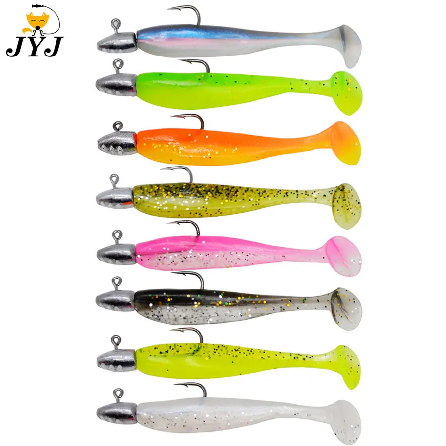 Cebo de pesca Ttail 5 cm con anzuelo jig head 2 g