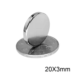 5/10/20/30/50pcs 20x3 Sheet Neodymium Magnet 20mm x 3mm Round Powerful NdFeB Magnets 20x3mm Rare Earth Magnetic magnet Disc 20*3