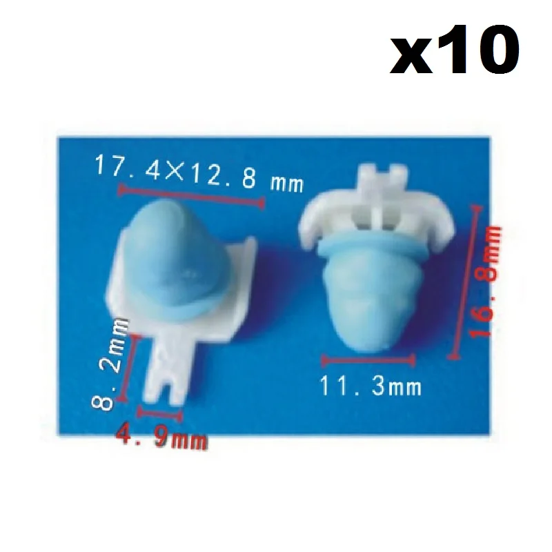 10 Pieces Nylon Clip Lateral White Cast For Forvw Passat 3B0853575