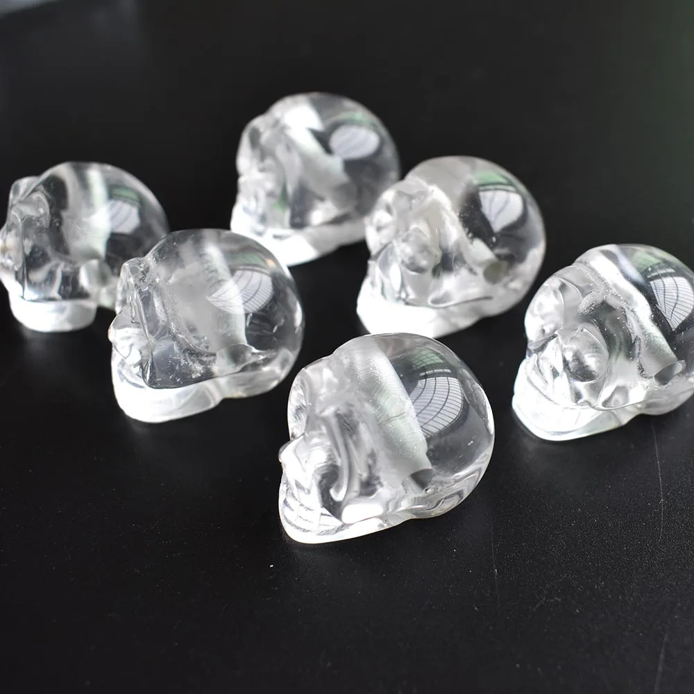 2020 Modische, hochwertige, aus Wassermelonengelb geschnitzte Totenkopf-Anhänger für die Schmuckherstellung, 6 Stück/Lot, Großhandel, kostenloser Versand – Detail 5