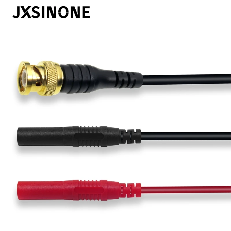 JXSINONE P1065 Gold plated Pure Copper BNC Male plug to 4mm Safe Straight Banana Plug Test Lead