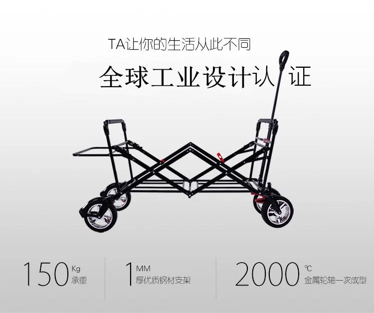 twin baby stroller  three baby multipurpose camp stroller tourist pram camping  folding beach car shopping stroller, baby cart