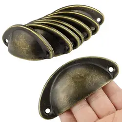 12Pcs/Set Cabinet Handles Vintage Shell Shaped Cabinet Pulls Metal Cabinet Handles Hardware Accessories for Home Improvement