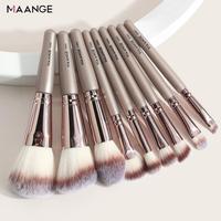 MAANGE New 9pcs Foundation Makeup Brush Set Professional Blush Eyeshadow Concealer Lip Eye Make Brush Set Cosmetic Beauty Tool