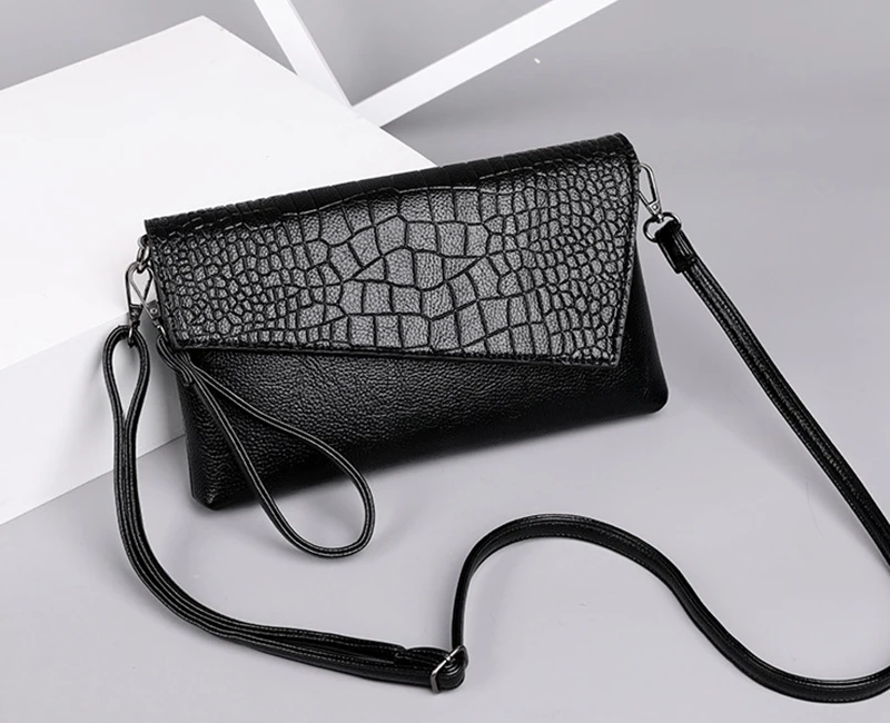 Frauen Flap Messenger Taschen Krokodil muster Design Schulter Taschen PU Leder Dame Mode Handtaschen Vintage Umhängetasche – Detail 11
