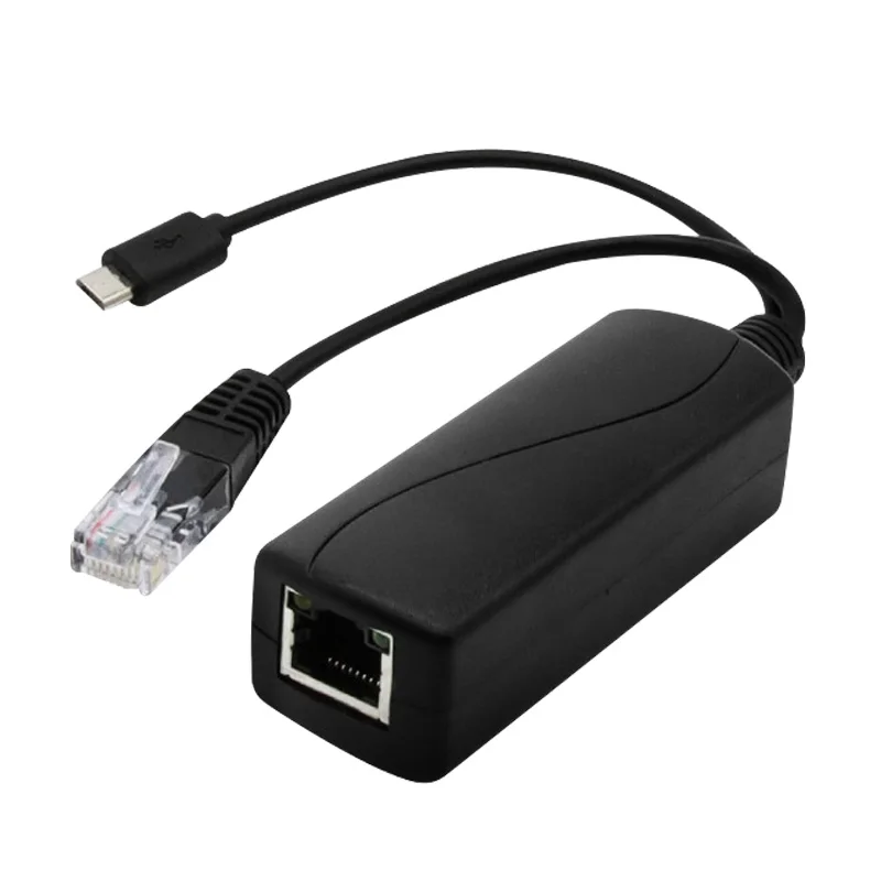 POE Splitter Micro USB 12W Splitter 10*100/100 BPS Splitter Standard 48V Zu 5V Netzteil modul